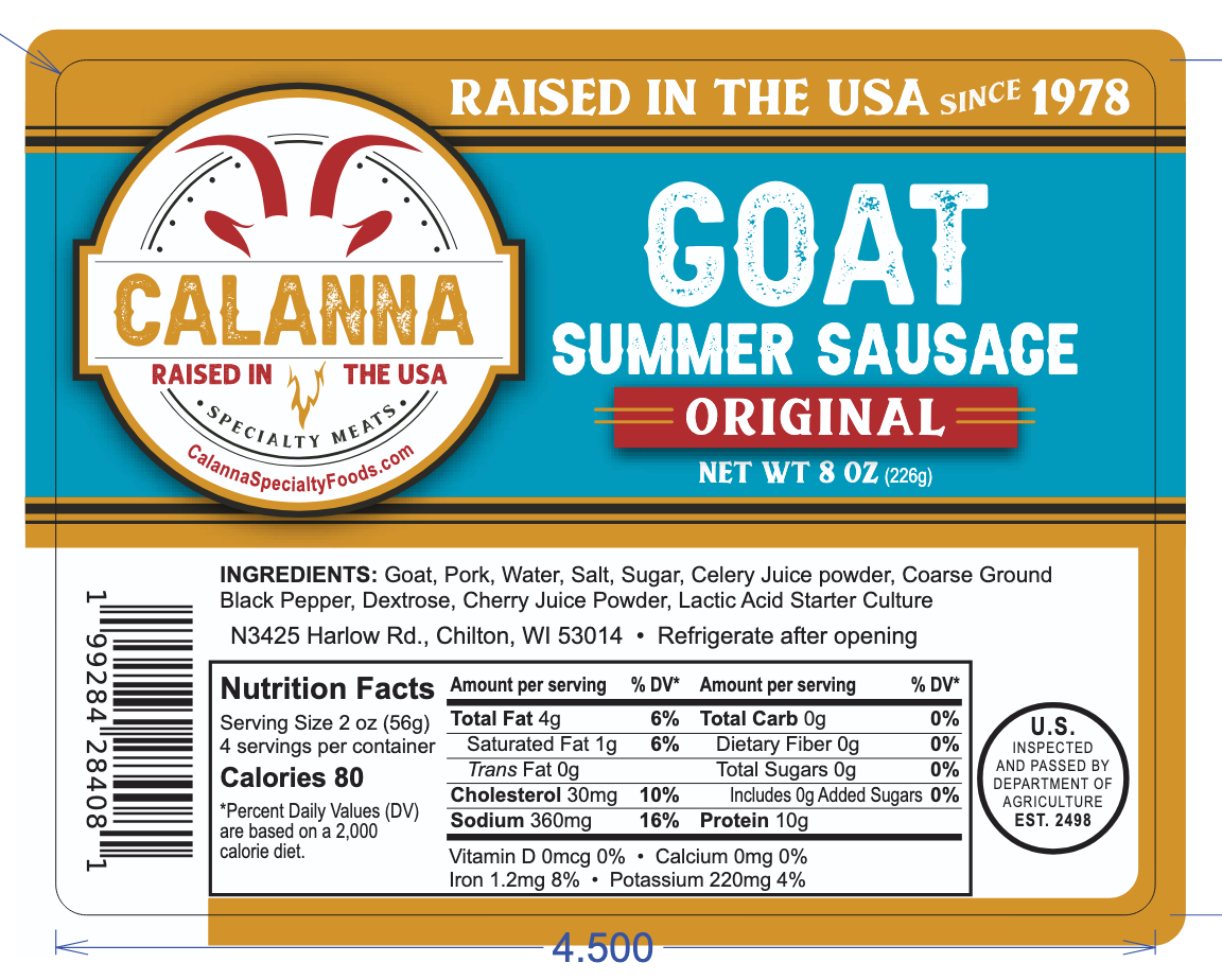 Goat Meat Summer Sausage