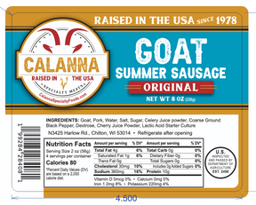 Goat Meat Summer Sausage
